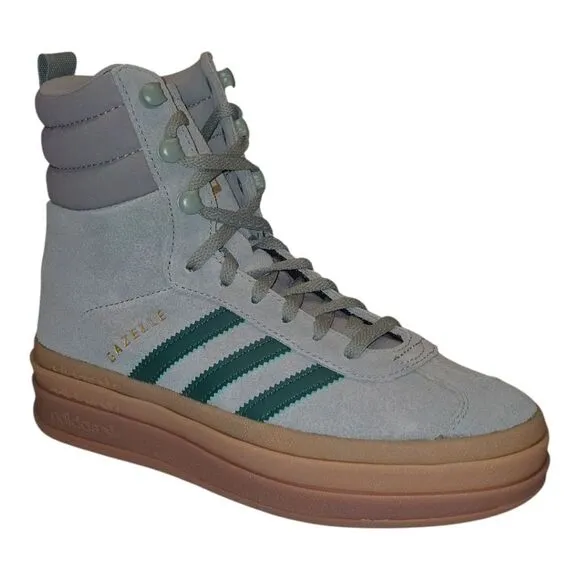 Adidas Gazelle Boots Silver Green Gum Women's Fashion Shoes ID6982 Size 6