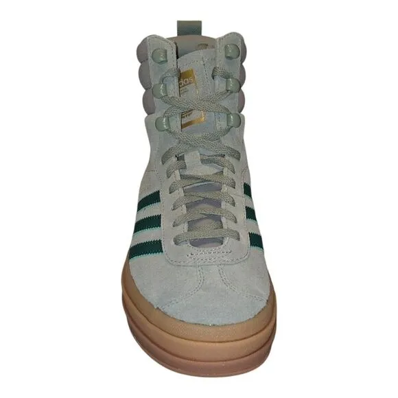 Adidas Gazelle Boots Silver Green Gum Women's Fashion Shoes ID6982 Size 6