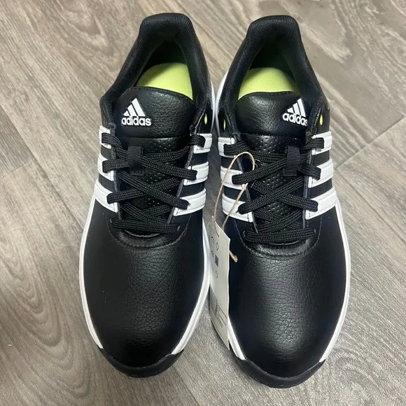 Adidas Golf Shoes Spiked Black White Performance Comfort Size Youth 4.5