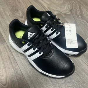 Adidas Golf Shoes Spiked Black White Performance Comfort Size Youth 4.5