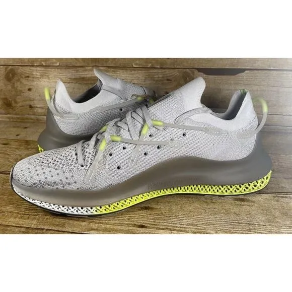 Adidas Mens 12 Rare Fusio Gray Solar Yellow Comfort Running Shoes Fast SHIP