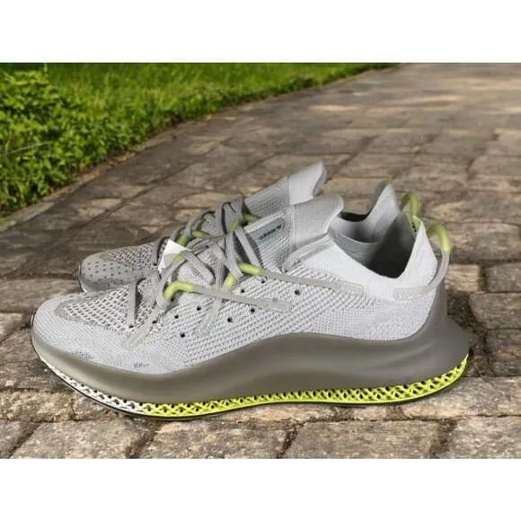 Adidas Mens 12 Rare Fusio Gray Solar Yellow Comfort Running Shoes Fast SHIP