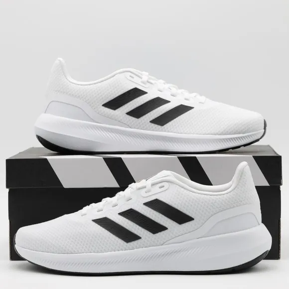 Adidas Men's Breathable Cushion Runfalcon 3 Low Running Shoes White Size 10