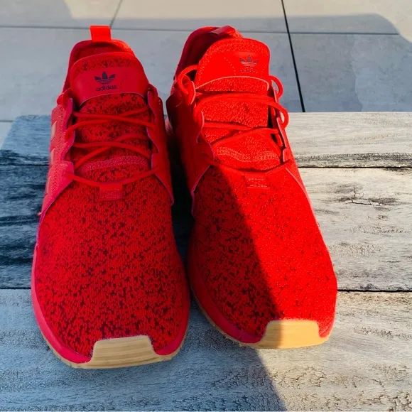 Adidas Men’s Red Mesh Upper Sneakers Sock Sport Shoes NEw