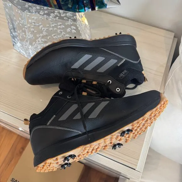 adidas Men's S2G Spikeless Golf Shoe Black Leather Lace Up Size 13