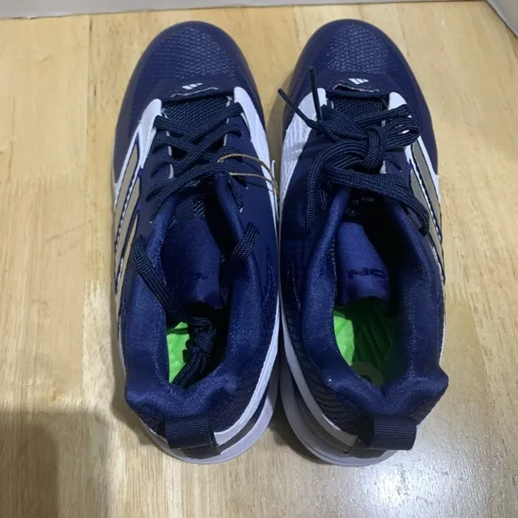 adidas Mens Shoes Size 9 Icon 8 Baseball Cleats Team Navy Blue Silver IG7100