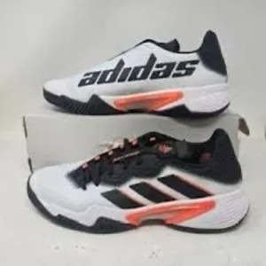 Adidas Men’s Size 13 Barricade Tennis Shoes Sneakers White Red Athletic Sport
