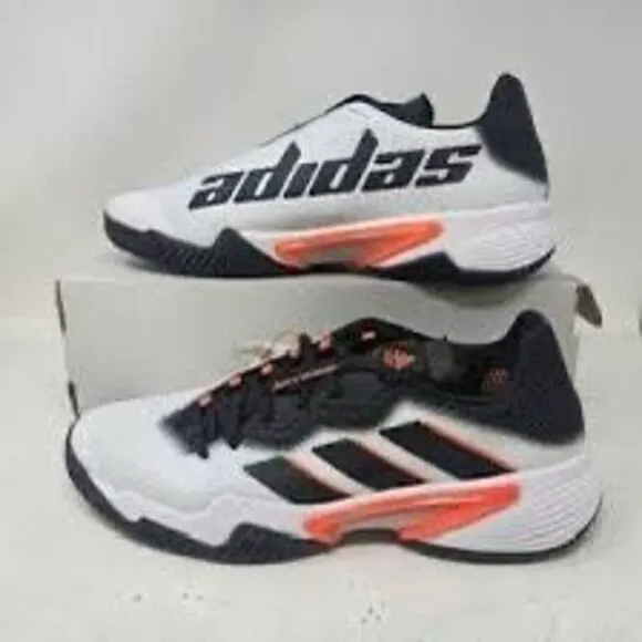 Adidas Men’s Size 13 Barricade Tennis Shoes Sneakers White Red Athletic Sport