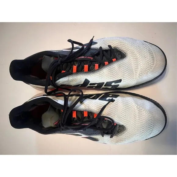 Adidas Men’s Size 13 Barricade Tennis Shoes Sneakers White Red Athletic Sport