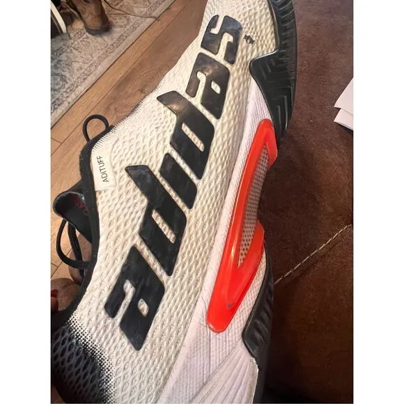 Adidas Men’s Size 13 Barricade Tennis Shoes Sneakers White Red Athletic Sport
