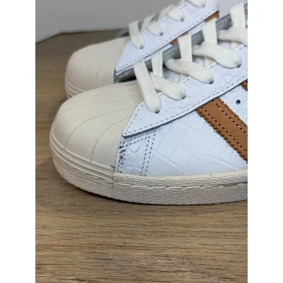 Adidas Men's Superstart 80s BB2229 Size 10 White Gold Sneakers Shoes NWOB