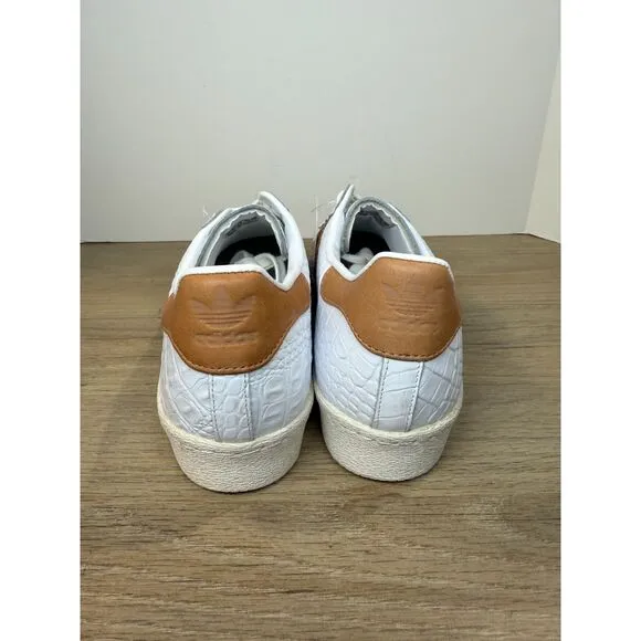 Adidas Men's Superstart 80s BB2229 Size 10 White Gold Sneakers Shoes NWOB