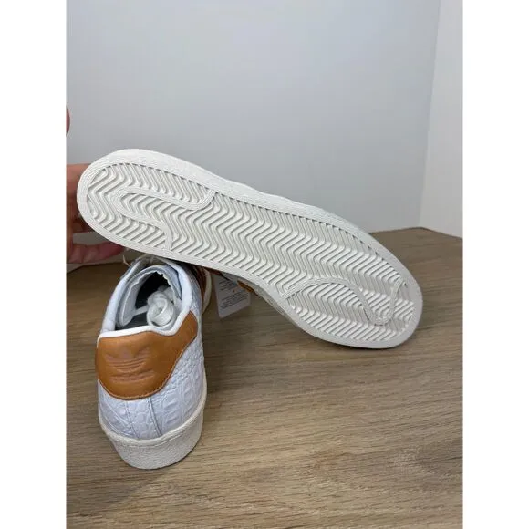 Adidas Men's Superstart 80s BB2229 Size 10 White Gold Sneakers Shoes NWOB