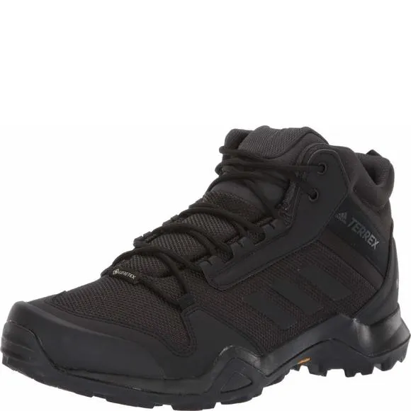 ADIDAS MENS TERREX AX3 MID GORE-TEX HIKING BLACK/BLACK/CARBON 13