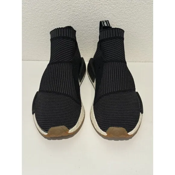 Adidas NMD City Sock Ultra Boost Shoes Sz 10 Black Gum Bottom Primeknit BA7209