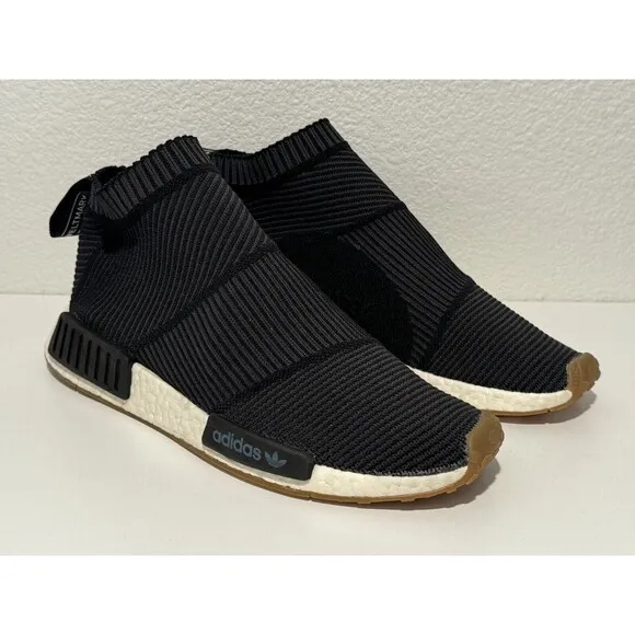 Adidas NMD City Sock Ultra Boost Shoes Sz 10 Black Gum Bottom Primeknit BA7209