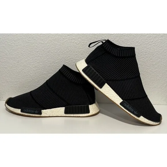 Adidas NMD City Sock Ultra Boost Shoes Sz 10 Black Gum Bottom Primeknit BA7209