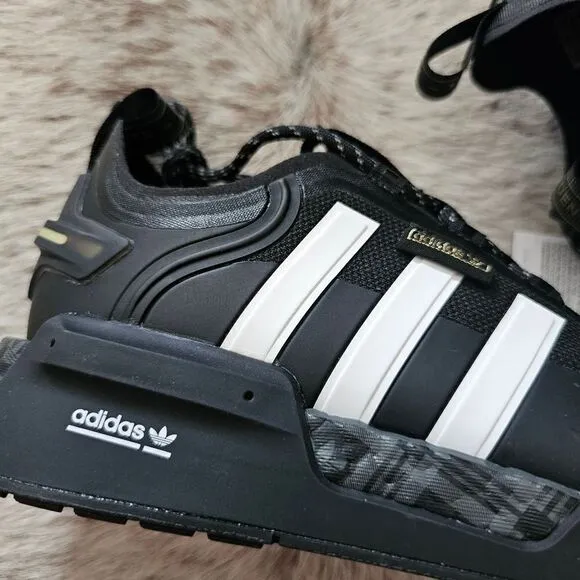 Adidas NMD_R1 V3 'Black Gold Metallic' Shoes Women's Size 8 (Youth 6.5) NEW
