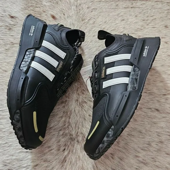 Adidas NMD_R1 V3 'Black Gold Metallic' Shoes Women's Size 8 (Youth 6.5) NEW