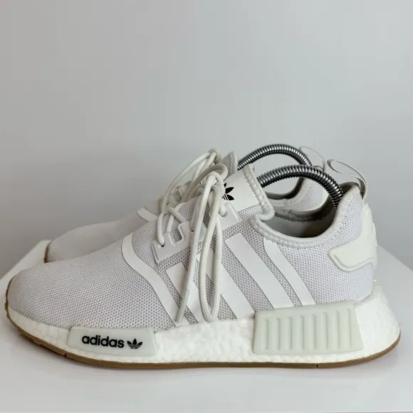 Adidas Nmd_R1 White Gum Sneakers Shoe Men’s Size 6.5 Women’s 8/8.5