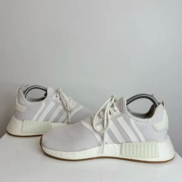 Adidas Nmd_R1 White Gum Sneakers Shoe Men’s Size 6.5 Women’s 8/8.5