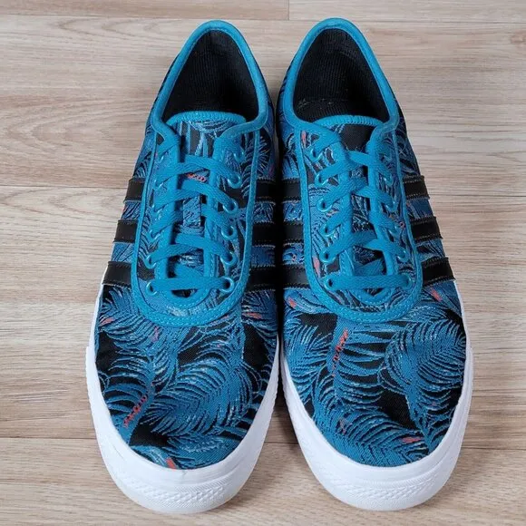 adidas Originals adi Ease Shoes Men Size 12 Blue Floral Athletic Sneakers EE6105