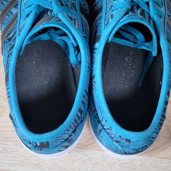 adidas Originals adi Ease Shoes Men Size 12 Blue Floral Athletic Sneakers EE6105