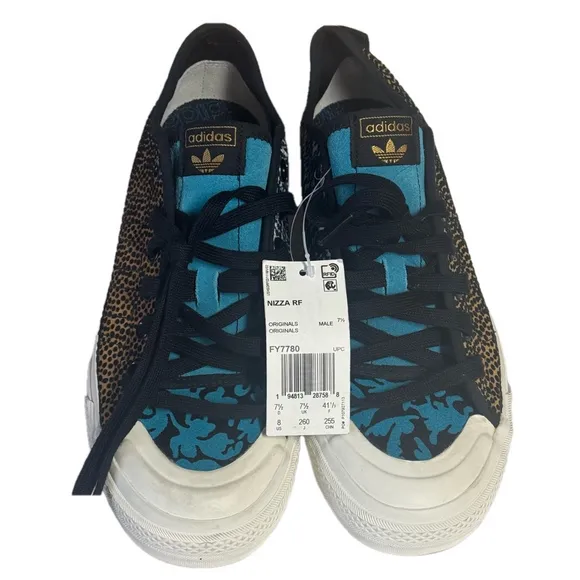 adidas Originals New Mens Size 8 Rare Nizza RF Leopard Skate Shoes Sneakers