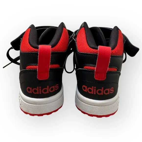 ADIDAS PostMove Mid J in Vivid Red, Size 2Y