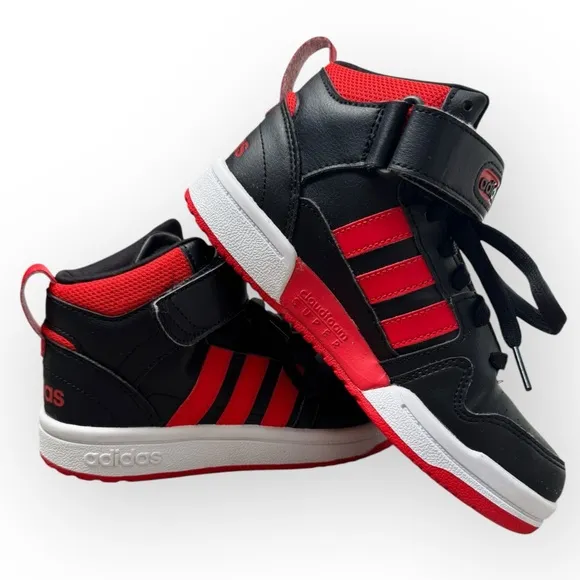 ADIDAS PostMove Mid J in Vivid Red, Size 2Y