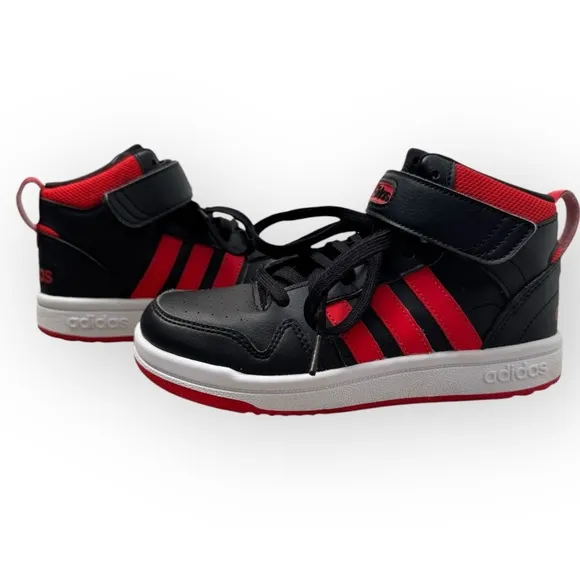 ADIDAS PostMove Mid J in Vivid Red, Size 2Y