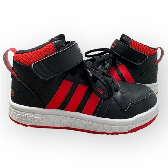 ADIDAS PostMove Mid J in Vivid Red, Size 2Y