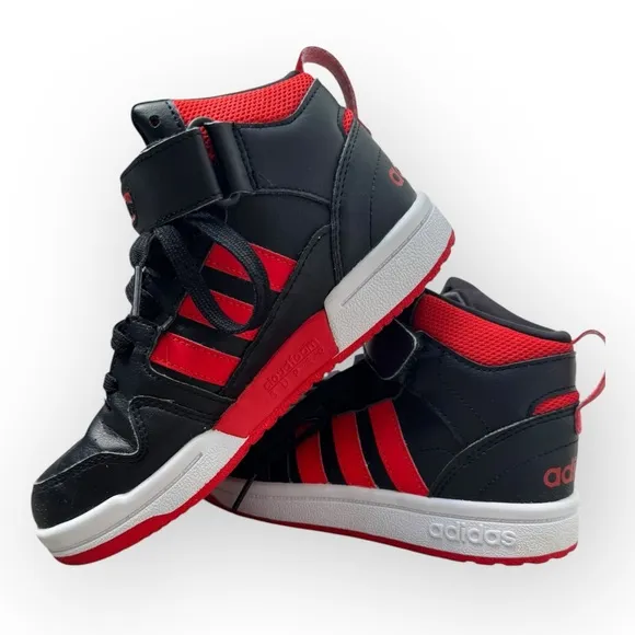 ADIDAS PostMove Mid J in Vivid Red, Size 2Y