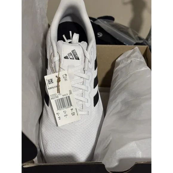 Adidas Runfalcon 3.0 Cloudfoam Low Running Shoes Sneakers White Blk Men Size 10