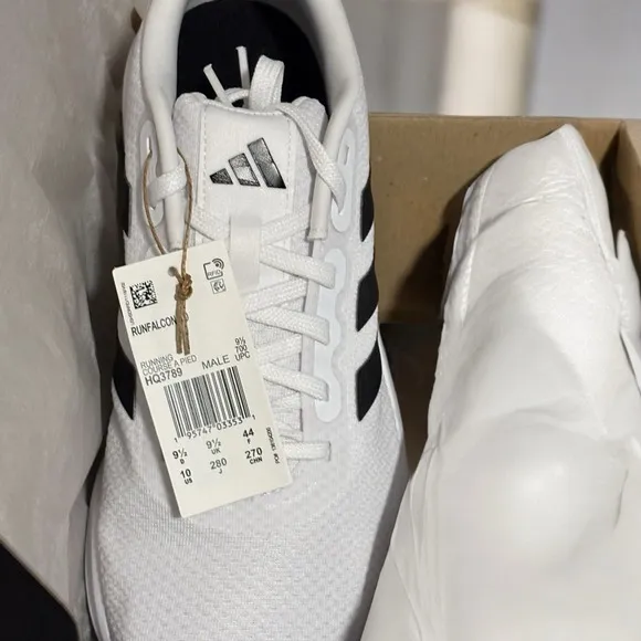 Adidas Runfalcon 3.0 Cloudfoam Low Running Shoes Sneakers White Blk Men Size 10
