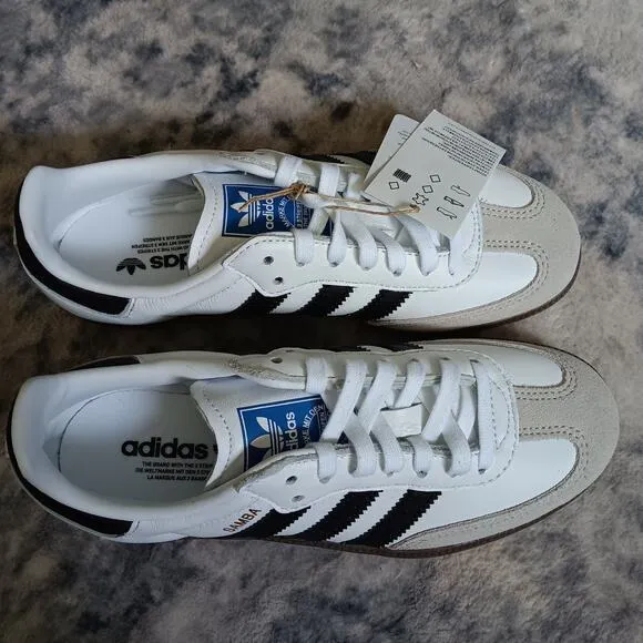 Adidas Samba OG Cloud White Core Black (GS) IE3675 Youth Size 3.5 NWB