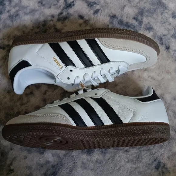 Adidas Samba OG Cloud White Core Black (GS) IE3675 Youth Size 3.5 NWB