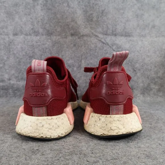 Adidas Shoes Womens 9.5 Athletic Trainer NMD R1 Sneaker Running Sport Active Red