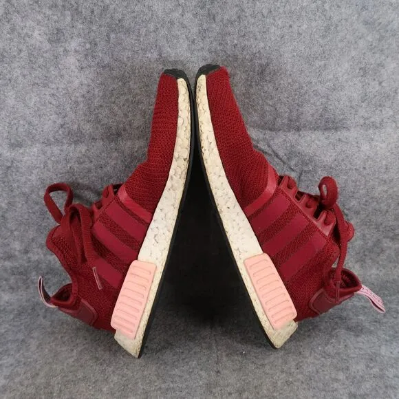 Adidas Shoes Womens 9.5 Athletic Trainer NMD R1 Sneaker Running Sport Active Red