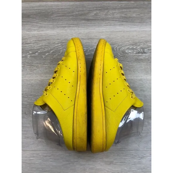 adidas Stan Smith FX0531 Men 6.5 Yellow Leather Slip-On Mule Clog Sneaker Shoes