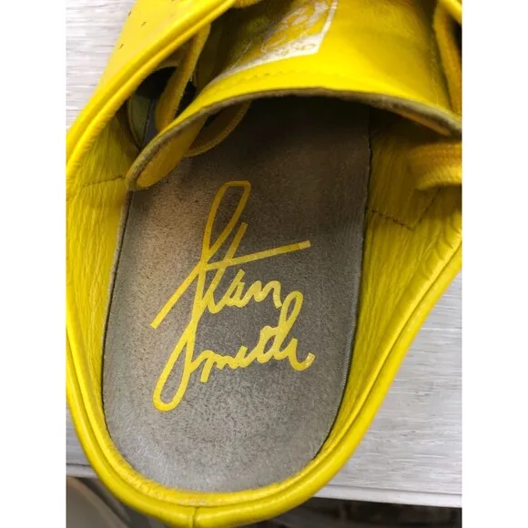 adidas Stan Smith FX0531 Men 6.5 Yellow Leather Slip-On Mule Clog Sneaker Shoes
