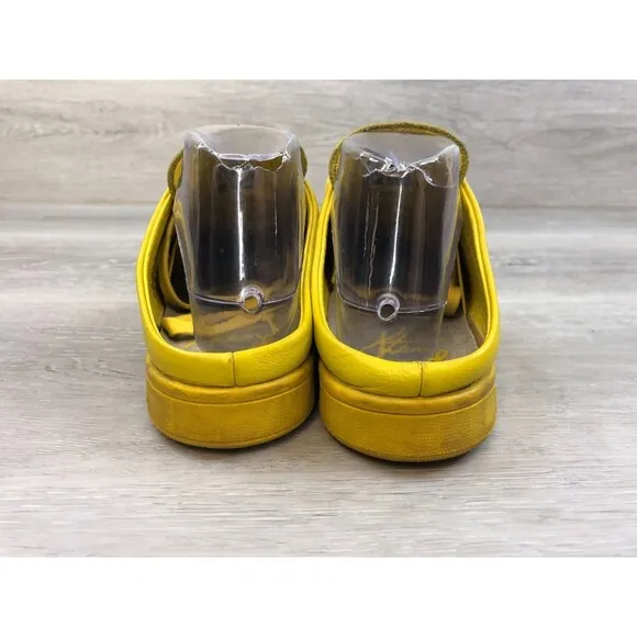adidas Stan Smith FX0531 Men 6.5 Yellow Leather Slip-On Mule Clog Sneaker Shoes