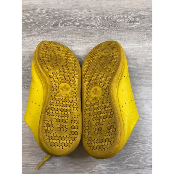 adidas Stan Smith FX0531 Men 6.5 Yellow Leather Slip-On Mule Clog Sneaker Shoes