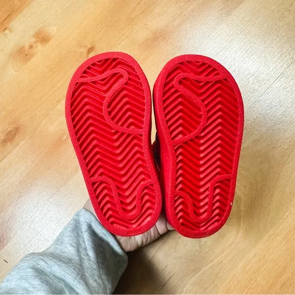 Adidas Superstar Ortholite Triple Red Toddler Slip-on Sneakers Size 5