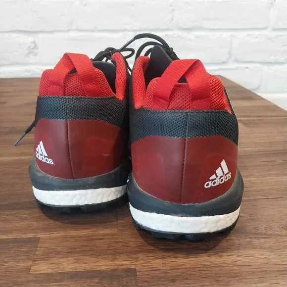 Adidas Terrex Walking Hiking Shoes Mens 14 Black Red 310 Boost Athletic Casual