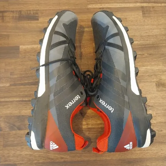 Adidas Terrex Walking Hiking Shoes Mens 14 Black Red 310 Boost Athletic Casual
