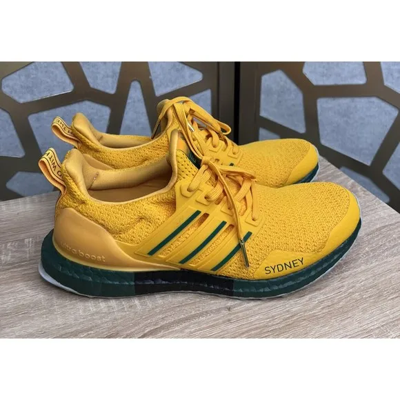 Adidas Ultra Boost DNA Sydney Men Size 7.5 Collegiate yellow sneaker shoe FY2897