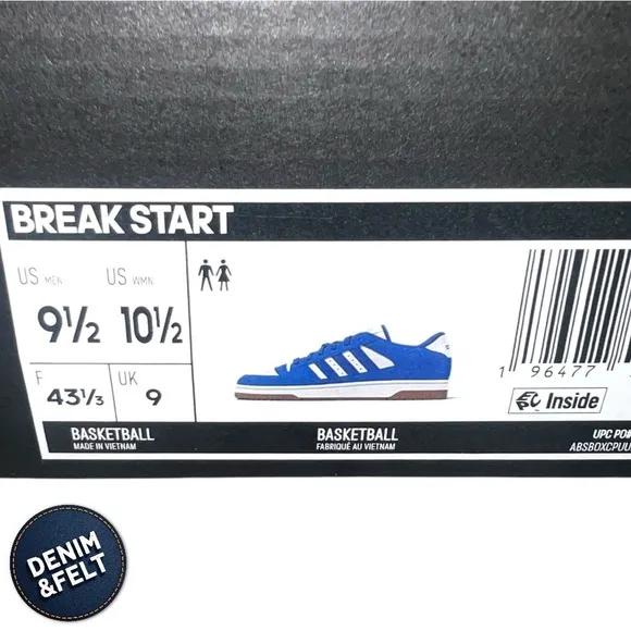 Adidas Unisex BREAK START SHOES/Sneakers | Blue Bird/Blue Bird/Cloud White | NEW