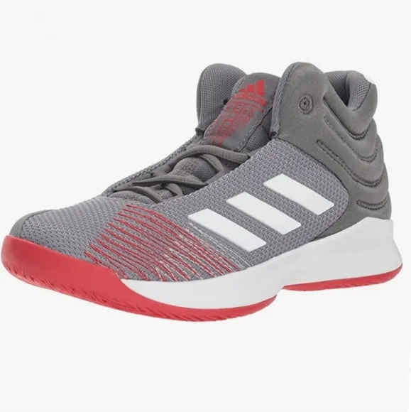 Adidas Unisex-Child Pro Spark 2018 Gray Sneaker Shoe Size 5 Youth