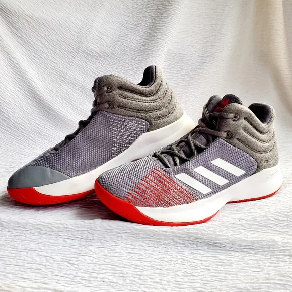 Adidas Unisex-Child Pro Spark 2018 Gray Sneaker Shoe Size 5 Youth